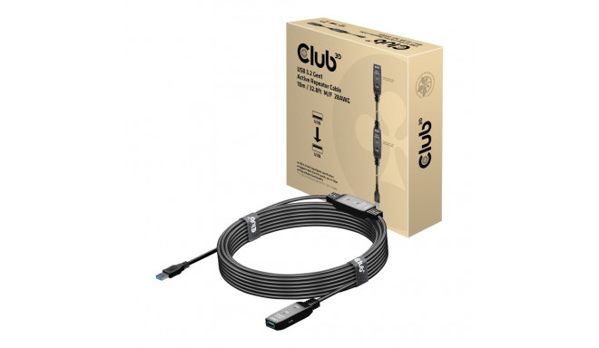 CLUB 3D USB TYPE A GEN 1 AKTIIVNE KORDUSKAABEL 10 MEETRIT / 32,8 JALGA TOETAB KUNI 5Gbps