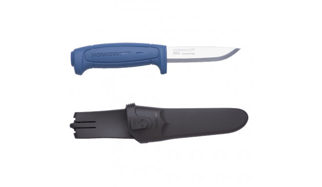 Morakniv Basic 546 Pussnuga – Sinine Käepide, 2.0 mm Roostevaba Teras Tera, Nupuga Tupp