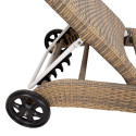 Deck chair WICKER cappuccino