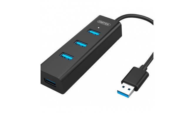 HUB 4x USB 3.0; BC1.2; BLACK; Y-3089