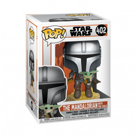FUNKO POP! Vinyl Figure: Star Wars: The Mandalorian Flying w/Jet
