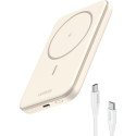 "5000mAh Mini Powerbank Wireless 15W with MagSafe white"
