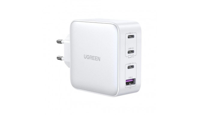 "UGREEN USB-A+3xUSB-C 100W GaN Tech Fast Wall Charger EU White"