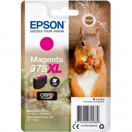 "Epson Tinte 378XL C13T37934010 Magenta bis zu 830 Seiten"