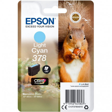 "Epson Tinte 378 C13T37854010 Hellcyan bis zu 360 Seiten"