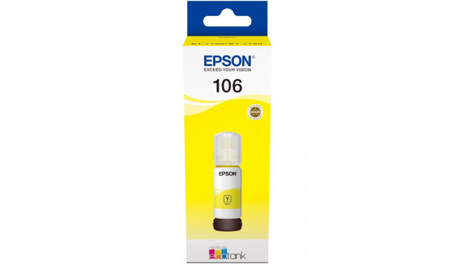 "Epson Tinte 1LB 106 EcoTank Yellow ink bottle"