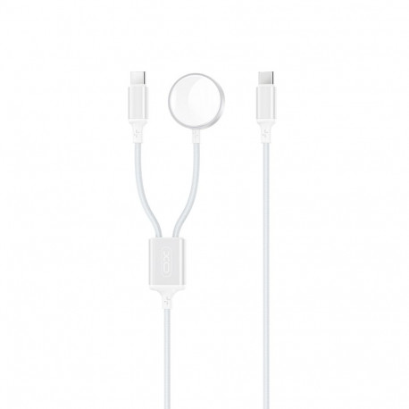 XO wireless inductive charger CX030 white for Apple Watch with cable USB-C -USB-C