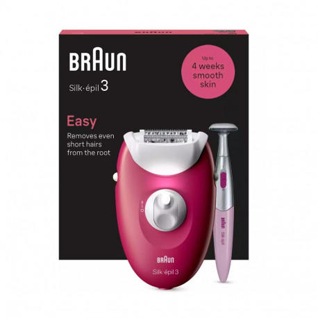 Braun Silk-épil 3 3-202 Epilators Rozā