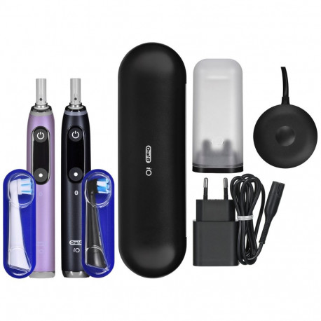 Braun Oral-B elektriliste hambaharjade duokomplekt IO 9N, oonüksmust ja rooskvarts