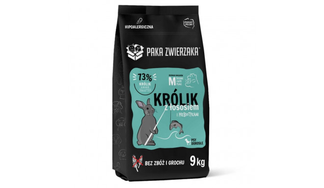 PAKA ZWIERZAKA Rabbit with salmon M kuiv koeratoit 9kg