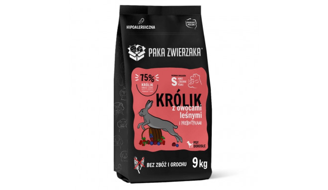 PAKA ZWIERZAKA Rabbit metsaviljadega S kuiv koeratoit 9kg