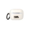 Karl Lagerfeldi 3D logo NFT Karl Head TPU ümbris Airpods Pro jaoks valge