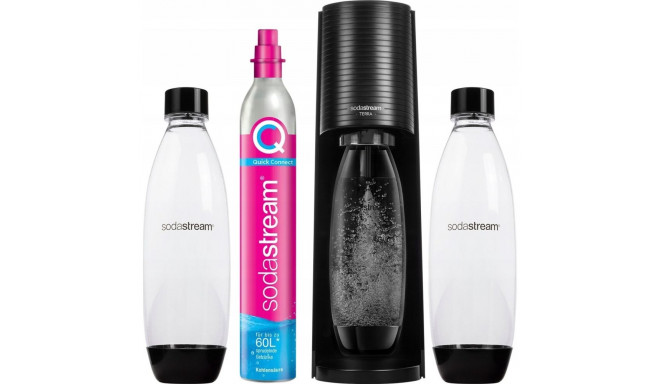 SodaStream Soda Maker Terra Valuepack QC must, sh 2 pudelit (1012812310)