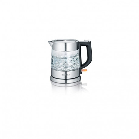 Glas-Wasserkocher WK 3468 (edelstahl (gebürstet)/schwarz, 1 Liter)