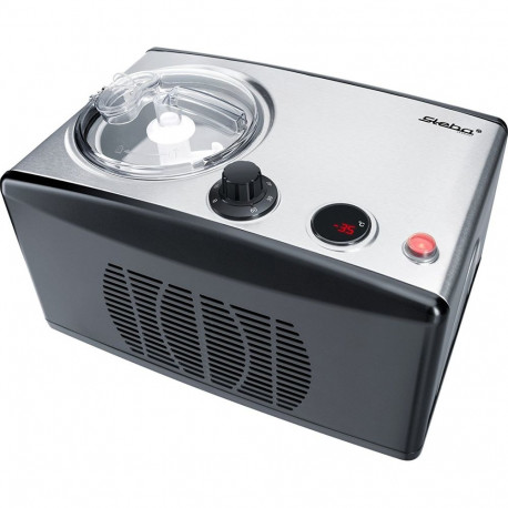 jäätisemasin IC 150 1.500ml jäätise jaoks 150W kompressor roostevaba teras, must