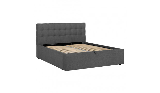 Voodi LEENA 160x200cm, hall, 176x221xH110cm