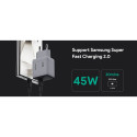 Wall Charger 45W USB-C, PD GaN PA-C2 By Aukey Dark Grey