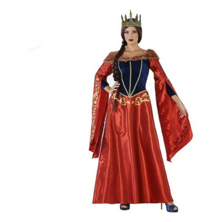 Costume for Adults 113916 Red Navy Blue Medieval Queen - XL