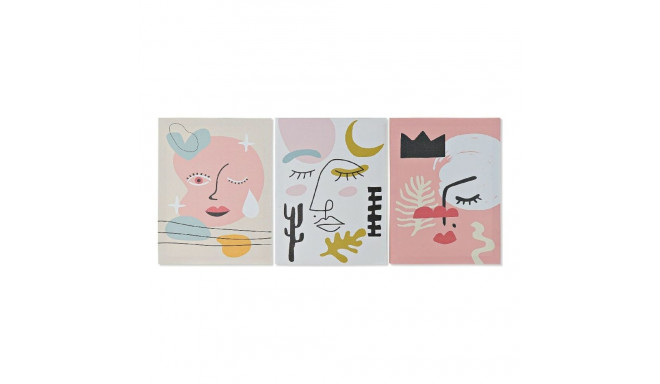 Glezna DKD Home Decor Face Canvas Abstrakts (30 x 1,8 x 40 cm)
