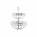 Augļu Bļoda DKD Home Decor Sudrabs Metāls Цветы (28 x 28 x 39 cm)