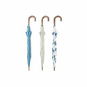 Lietussargs DKD Home Decor Zils Balts 3 Daudzums