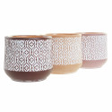 stādītājs DKD Home Decor Brūns Terakota Korāļi (14 x 14 x 12.4 cm) (3 pcs)