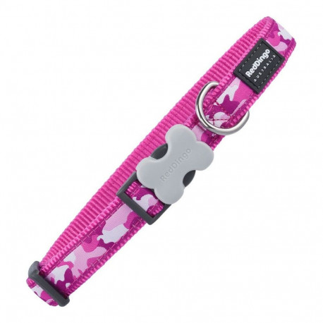 Dog collar Red Dingo Camouflage Fuchsia 20-32 cm