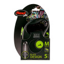 Koerarihm Flexi BLACK DESIGN 5 m Suurus S Roheline