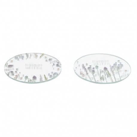 Latarnia DKD Home Decor Kristall Mitmevärviline Liblikas (10 x 10 x 1 cm) (2 unidades)