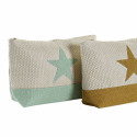 Kotike DKD Home Decor Naturaalne Mündiroheline Täht Sinep Vahemere (25 x 6,5 x 16 cm) (2 Ühikut)