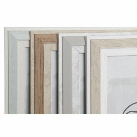 Photo frame DKD Home Decor Crystal Beige Green PS Scandinavian (25 x 2 x 30 cm) (4 Units)