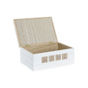 Dekoratīvs skapītis DKD Home Decor Balts Dabisks Koks MDF