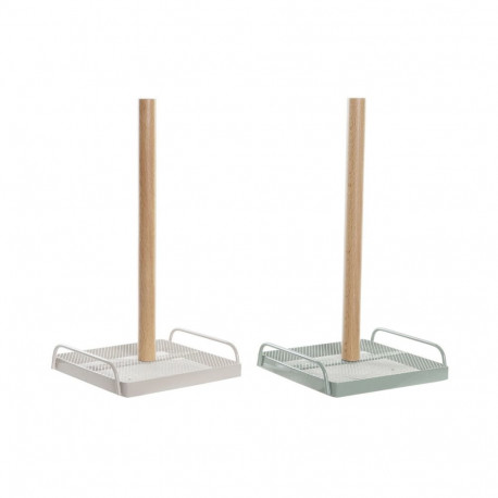 Köögipaberi hoidja DKD Home Decor Beež Metall Mündiroheline Mänd (16 x 15 x 29,5 cm) (2 Ühikut)