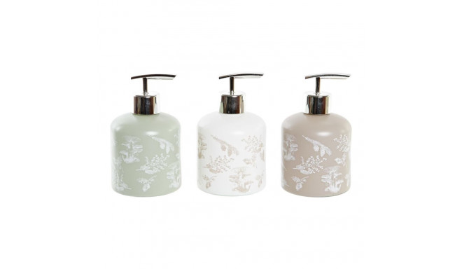 Дозатор мыла DKD Home Decor Стеклянный ABS 350 ml (8 x 8 x 14 cm) (3 штук)