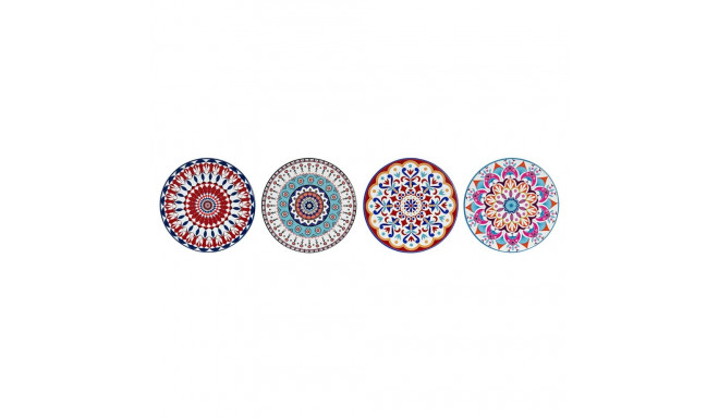 Coasters DKD Home Decor Mandala 4 Units (10,8 x 10,8 x 0,7 cm)