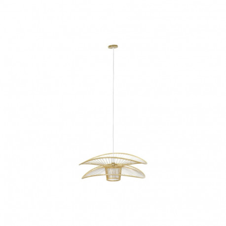 Ceiling Light DKD Home Decor Natural Bamboo 50 W 80 x 80 x 29 cm