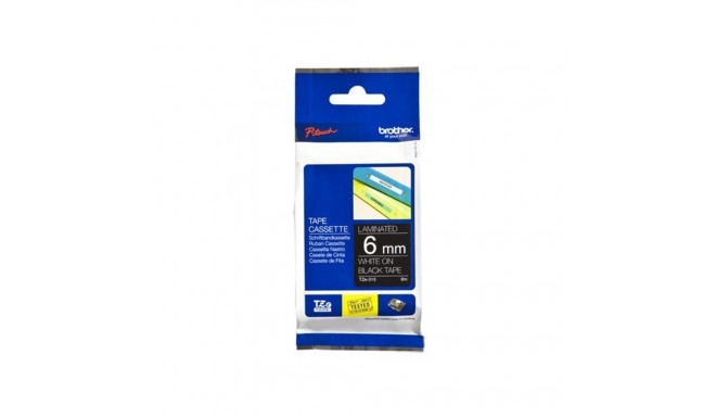 Lamineeritud Lint Sildimasinatele Brother TZE315 Hall Valge/Must