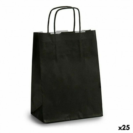 Бумажный пакет Pincello 18242 Чёрный 18 x 8 x 31 cm (25 штук)
