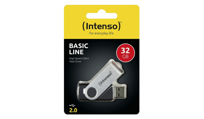 USB-pulk INTENSO 3503480 32 GB Võtmekett Must Must/Hõbedane 32 GB DDR3 SDRAM