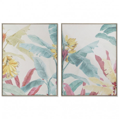 Glezna DKD Home Decor Tropiskais 75 x 4 x 100 cm (2 gb.)