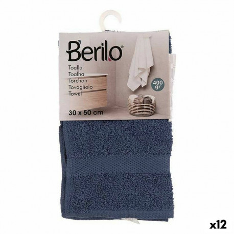 Bath towel Berilo 5311 5311 Blue 80 % cotton 20 % Polyester 30 x 0,5 x 50 cm 25 x 1,5 x 15 cm (12 Un