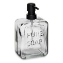 Дозатор мыла Pure Soap Стеклянный Чёрный Пластик 570 ml (6 штук)