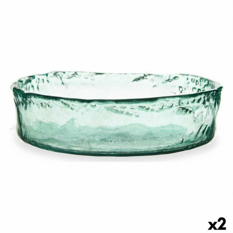 Centerpiece Gift Decor A03730 A03730 Transparent Crystal Recycled glass 30 x 8 x 30 cm (2 Units)