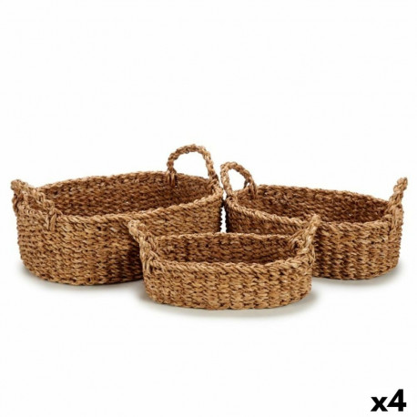 Set of Baskets Gift Decor BDH-59 BDH-59 Brown Marine algae 750 ml 1,5 L 3 L With handles (4 Units)
