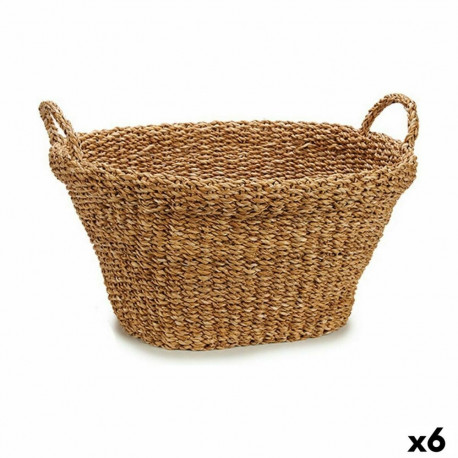 Basket Gift Decor BDH-51M BDH-51M Brown Marine algae 32 L With handles (6 Units)
