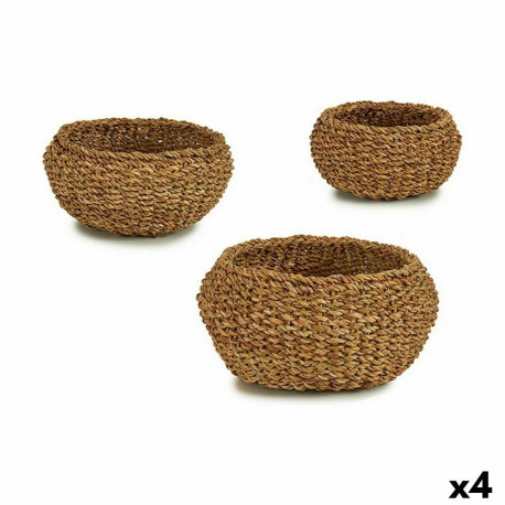 Set of Baskets Gift Decor BDH-09 BDH-09 Brown Marine algae (4 Units)