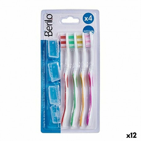Toothbrush Berilo AR1410003 AR1410003 Yellow Blue Red Green (12 Units)