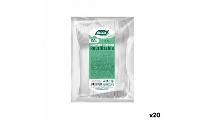 Karošu Komplekts Algon Vairākkārtēja lietošana Balts 20 gb. 16,5 cm