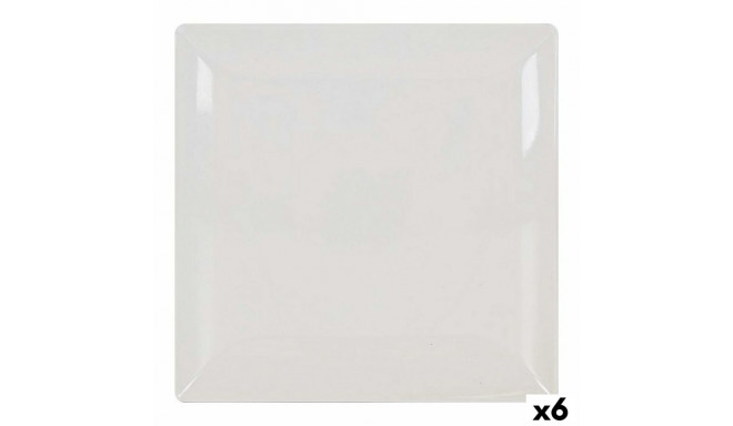 Serveerimisvaagen La Mediterránea Elite Valge Keraamiline Kandiline 30 x 30 x 2,5 cm (6 Ühikut)