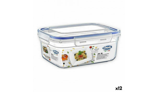 Hermetic Lunch Box Dem Rectangular 400 ml (12 Units)
